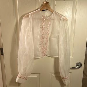 See through white mesh top from Lana Mueller